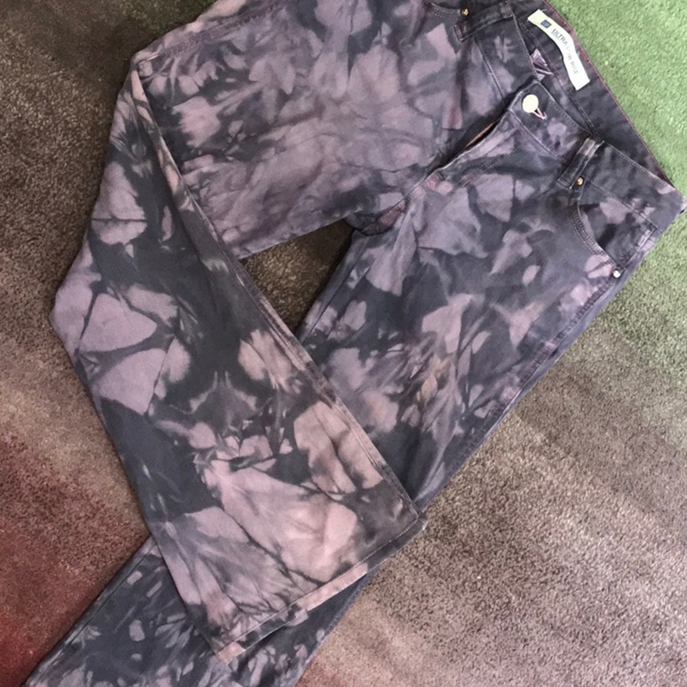Hand tie dyed GAP bell bottom jeans.